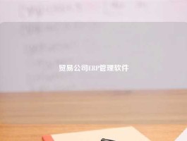 贸易公司ERP管理软件
