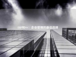 ERP和OA：企业管理的最佳选择