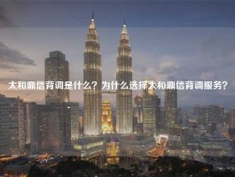 太和鼎信背调是什么？为什么选择太和鼎信背调服务？