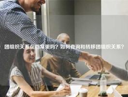 团组织关系在档案里吗？如何查询和转移团组织关系？