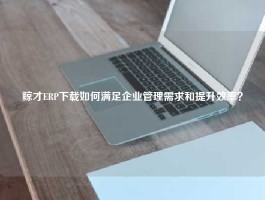 鲸才ERP下载如何满足企业管理需求和提升效率？