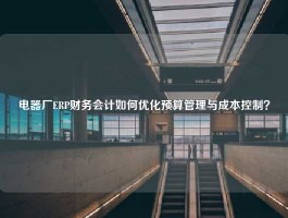 电器厂ERP财务会计如何优化预算管理与成本控制？