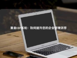 赛盒ERP系统：如何提升您的企业管理效率