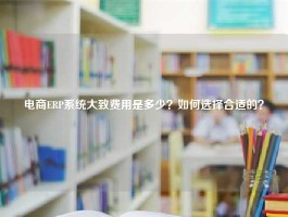 电商ERP系统大致费用是多少？如何选择合适的？