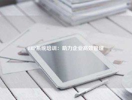 ERP系统培训：助力企业高效管理