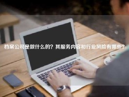 档案公司是做什么的？其服务内容和行业风险有哪些？