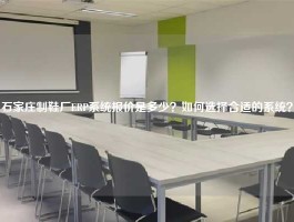 石家庄制鞋厂ERP系统报价是多少？如何选择合适的系统？