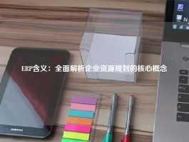 ERP含义：全面解析企业资源规划的核心概念