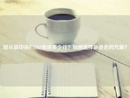 哈尔滨印染厂ERP系统多少钱？如何选择最适合的方案？
