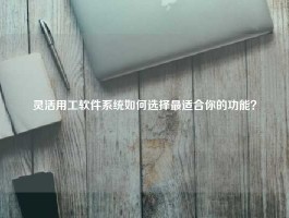 灵活用工软件系统如何选择最适合你的功能？