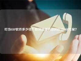 叮当ERP软件多少钱？如何选择合适的叮当ERP方案？