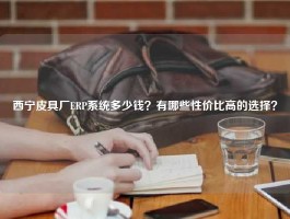 西宁皮具厂ERP系统多少钱？有哪些性价比高的选择？
