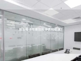 用友电子发票如何申请和管理？
