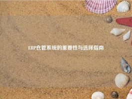 ERP仓管系统的重要性与选择指南