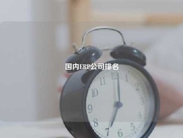 国内ERP公司排名