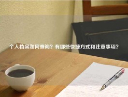 个人档案如何查询？有哪些快捷方式和注意事项？
