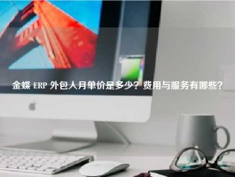 金蝶 ERP 外包人月单价是多少？费用与服务有哪些？