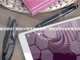 湖北铝材厂模具ERP软件哪里靠谱？如何选择合适的解决方案？