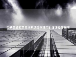 电子普通发票查询系统如何使用？详细操作指南