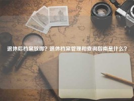 退休后档案放哪？退休档案管理和查询指南是什么？